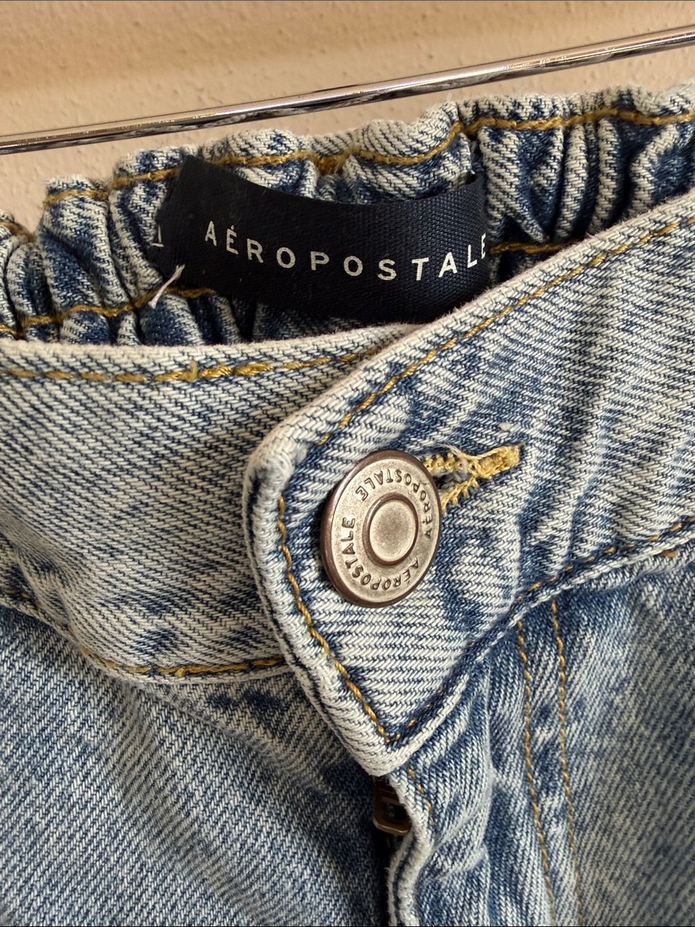Aeropostale Light Blue Denim Cargo Pants - Men's S Baggy Cargo Y2K Retro Style - Picture 2 of 12